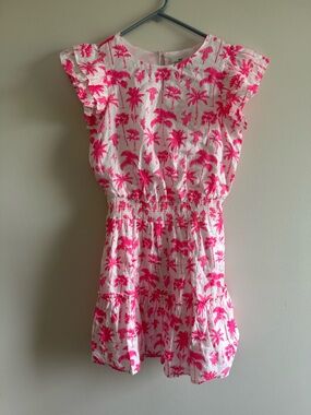 Vineyard Vines Palm Trees Smocked Linen Dress XS